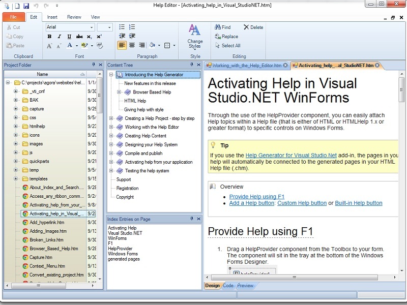 HTML Help Generator for Visual Basic 6.0 Screenshot
